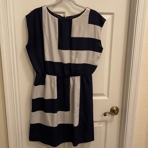 AGB Dress Navy/White Dress Size 12